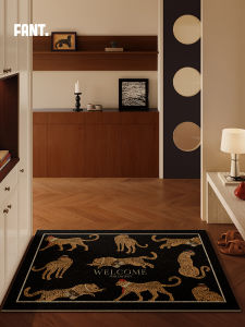 Serengeti Vintage Style Thread Loop Floor Mat Anti Slip Wear Resistant Door Mat Retro High End Entrance Foot Pad Home Use