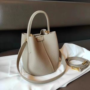 SHUCAI | Genuine Grade Leather Womens Shoulder Crossbody Small Bucket Bags Luxury Designer Brand Ladeis Handbag High Quality Female New
