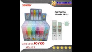 Lem Stik Batang Warna 8 Gr Joyko Glue Stick GS 112 / Lem Putar GS-112 BOX isi 24 pcs - 8 Gram