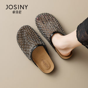Josiny | Hollow Crystal Sandals Women Flats