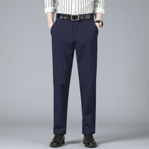 New Summer Thin Business Casual Small Trousers Mens Spring and Autumn Silm Straight Draping Small Suit Pants Men