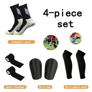 4 Pcs Men Women Football Accessories Sports Football Socks Strap Elastic Leg Cover  Mini Shin Pads