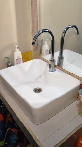 kran angsa dapur kuningan sink sensor otomatis model pipa bisa putar 360 derajat