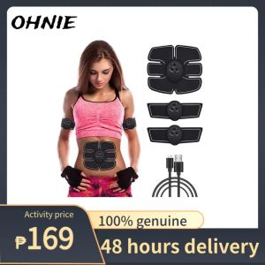 【OHNIE】USB Rechargable EMS Body Gym Training Muscle ABS For Workout Electric abdominal muscle exerciser