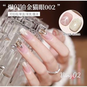 Gel mắt mèo nhũ Flash siêu sáng vẽ móng sơn móng ANNIES màu vàng & bạc