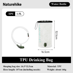 Naturehike TPU Outdoor Drinking Water Bag Portable Sports Mountaineering Hiking Riding Soft Water Bag Large Capacity Hydration