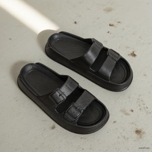 รองเท้าแตะพื้นหนาแบรนด์เกาหลีอินเทรนด์สำหรับคู่รัก ลำลอง แฟชั่น และรองเท้าแตะเท่ๆ เพิ่มความสูงอเนกประสงค์