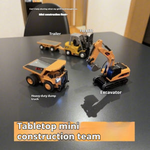 1:64 Metal Remote Control Engineering Car Set - Mining Truck Excavator Forklift Heavy-Duty Die-Cast Tabletop Play Display Model