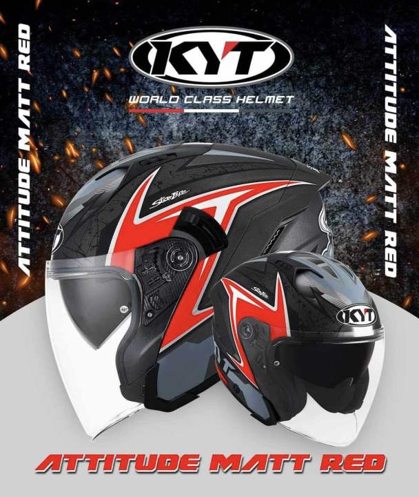 kyt nfj half face dual visor helmet Lazada Lazada PH
