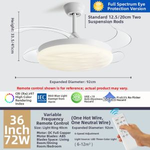 HUANGJIANG | New Remote-controlled Inverter Ceiling Fan Light