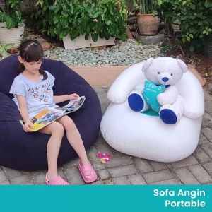 Sofa Angin Model Bean Bag dan Sofa Hati Inflatable Empuk Bentuk Bulat Indoor Outdoor