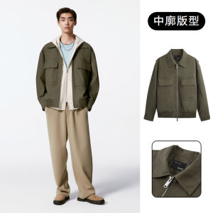 [a] GXG Mens Clothing Same Style with Mall Retro Washed PU Leather Jacket Mens Coat Autumn G24x213036