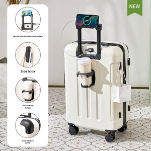 Luggage 2024 New Arrival Womens Small Lightweight 20-Inch Password Suitcase Mute Durable Luggage Trolley Case Boarding Bag