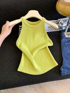 Off-Shoulder Elegant Knit Tank Top