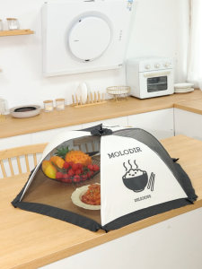 Big Size Insect-Proof Mesh Food Cover Reusable Collapsible Insect-Proof Lid Food Net Outdoor Picnic Protection Food Cover Tent Pop-Up Table Umbrella Picnic Insect-proof Dish Cover Kitchen Accessories
