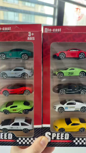 5Pcs Simulated Children Hot Wheels Toy Multi-Style Taxiing Alloy Mini Car Model Kids Pocket Small Sports Car Toys for Kids