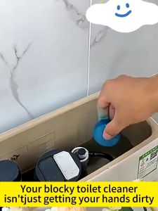 Imported from Japan Automatic Toilet Bowl Cleaner Toilet cleaners for Stain Automatic Bleach Quantitative Auto Releasing dirt removal up to 360 days of use Stain Remover Blue Tab Tablet Flush Deodorizes Automatic Blue Soap Toilet deodorizer 350g
