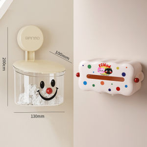 Wall-Mounted Toilet Paper Box Face Towel Storage Organizer Bathroom Disposable Paper Towel Holder Inverted Drawbox
