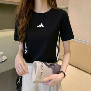 adidas | Autumn New Arrival Black Breathable Womens Cotton T-shirt