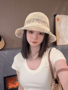 Mũ Lưỡi Trai Dệt Kim Mùa Hè Thoáng Khí Màu Sắc Cho Nữ Mũ Lưỡi Trai Đi Biển Chống Nắng Kiểu Dáng Mùa Hè Mũ Rơm Mũ Tròn