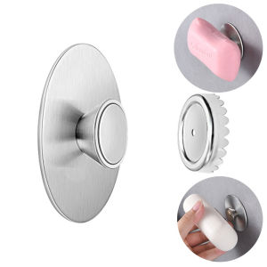 1PC Portable New Magnetic Soap Holder 2.2*0.6cm Stainless Steel Dispenser Kitchen Bathroom Wall Mounted