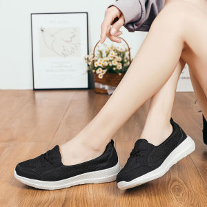Beijing Fabric Shoes Breathable Thin Slip-On Soft Bottom Walking Shoes for Pregnant Women Low Cut Casual Canvas Sneakers