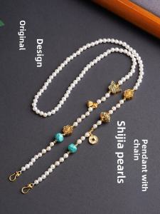 Designer New Chinese Style Pendant with Chain Lucky Carp Lock Double Ear Hanging Chain Eight Treasures Compass Chain New Model