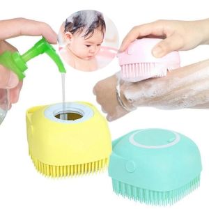 Silicone Bath Body Shower Brush Exfoliating Cleansing Soft Brush Scrubber Bristles