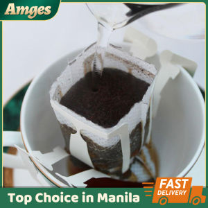 50 Pcs/Pack Portable Brew Coffee Filter Coffee Bag Coffee Filter Bag Home Office Travel Brew Coffee And Tea Tools Paper Bag Hanging Ear Drip Single Serve Disposable Drip