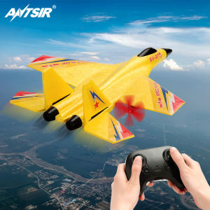 ANTSIR SU27 RC Plane 2.4G 2CH Remote Control Glider With LED Lights EPP Foam Hand Throwing Airplane Outdoor Boys Toys