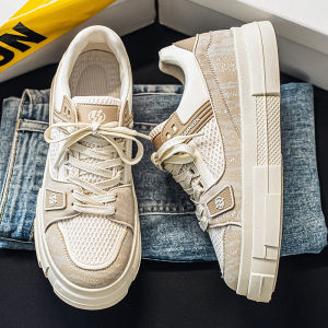 Trendy Mens Canvas Shoes Autumn Winter Casual Sports Sneakers Versatile Unique Design Dequan Shoes round Toe Rubber Outsole