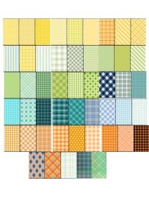 [Set 9] 50 Designs Colorful Plaid & Gingham Scrapbook Paper Pack | Vintage Patterned Paper for Journaling Junk Journal DIY Crafts & Collage A5 Scrapbook Paper | Scrapbook Journal Background