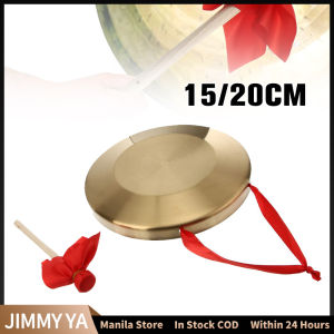 12/15cm Copper Hand Gong with Wooden Play Hammer Traditional Chinese Folk Musical Instrument