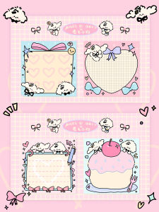 สติ๊กเกอร์โน้ตเขียนรูปสุนัขขนล็อกกี้ ติดแน่น ทนทาน รูปการ์ตูน ใช้ได้หลายครั้ง สไตล์น่ารักสำหรับเด็กผู้หญิง เรียนหนังสือของขวัญ อุปกรณ์สำนักงาน