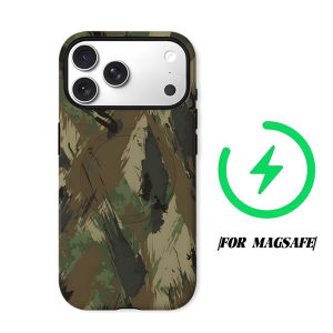 Brush Camo Phone Case for iPhone 18 17 16 15 14 13 12 11 Air Pro Max Plus Double-layer Cover