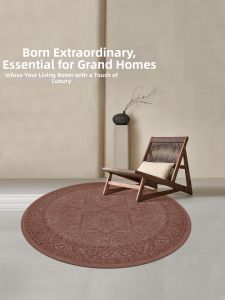 Vintage Elegant Round Living Room Carpet