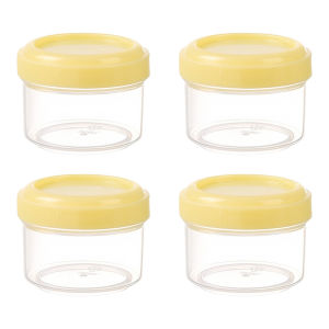 4Pcs 35ml Food Containers With Lids Stackable Plastic Storage Boxes For Sauce Condiment Snacks Kitchen Meal Prep Organization
