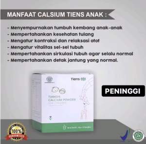 Peninggi Badan Anak Susu Kalsium Anak Tiens Kalsium Junior Peninggi Badan Anak Calcium