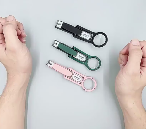 【1-3 Days Delivery】1Pc Nail Clipper with Magnifying Glass for The Elderly Practical Anti-splash Stainless Steel Nail Clipper Beauty Tools Wholesale