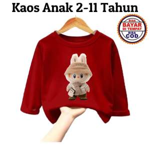Kaos Labubu / Baju Labubu Anak /  Baju Kaos Labubu Viral / Atasan Anak Lengan Panjang