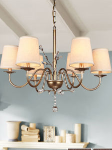 American Country Crystal Chandelier Nordic Style Living Room Bedroom Restaurant Retro Creative Iron Art Antique Lampshade