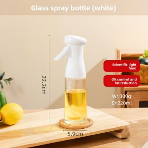Kitchen Oil Sprayer Glass Leakproof Food Grade Oil Bottle Fogging Spray Bottle Foggy Oil Container for Home Use