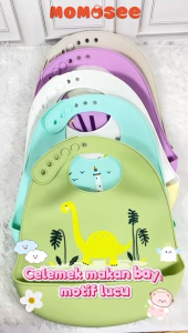 Momosee Baby Bib Celemek Bayi Motif Waterproof Celemek Makan MPASI Bayi CJ04
