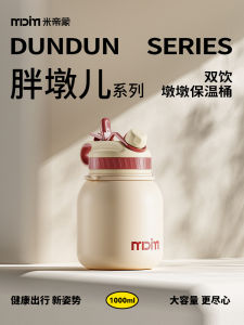 Cốc Nước Giữ Nhiệt Bằng Thép Không Gỉ 316 Dung Tích Lớn Có Ống Hút MDIM Macaron Nordic Style Cốc Nước Đa Năng Cho Nam Và Nữ