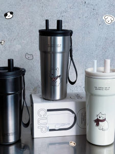 BIZE | Large Capacity Stainless Steel Insulated Tumbler with Double Drinking Straws