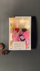 Gift Box Wisuda / Flower Box & Boneka / Hampers Wisuda / Buket Bunga Led