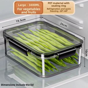 BEITEJIA | Food Grade Sealing Rectangular Refrigerator Fresh Box