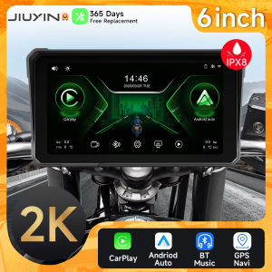 6 Inch IPX8 Waterproof Motorcycle GPS Navigation Wireless Carplay Android Auto 2K DVR Drive Recorder Moto Monitor WIFI