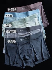JIAZINI | Ice Silk Seamless Antibacterial Mens Boxer Shorts