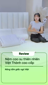 Nệm Cao Su Thiên Nhiên QUEEN Việt Thành Cao Cấp Nệm 100% Cao Su Đàn Hồi Thoáng Khí Nâng Đỡ Cột Sống Bảo Vệ Sức Khoẻ.